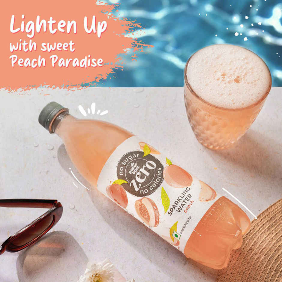 Paper Boat Zero Sugar Peach Sparkling Water | Sugar Free Cold Drink