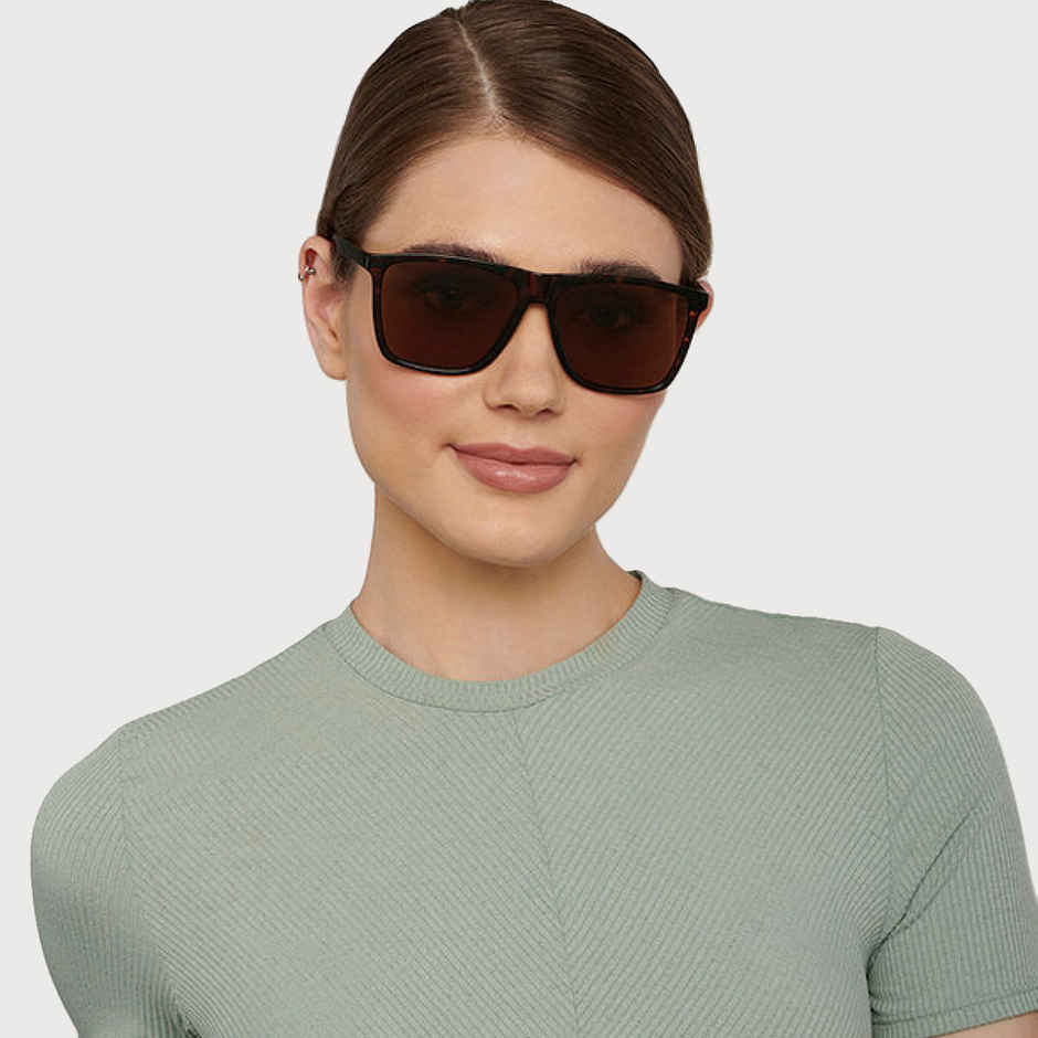 Vincent Chase By Lenskart Unisex Plastic Wayfarer Sunglasses | Brown - L