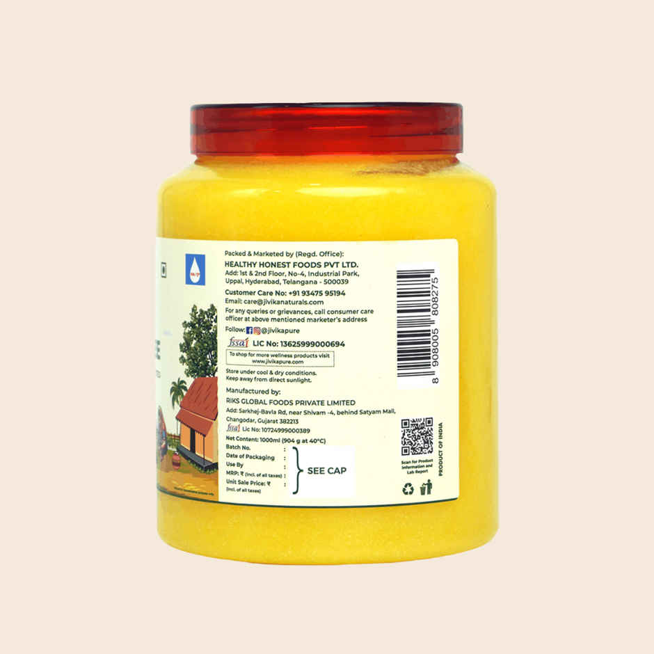 Jivika Natural Cow Ghee | Traditionally Churned Bilona Method