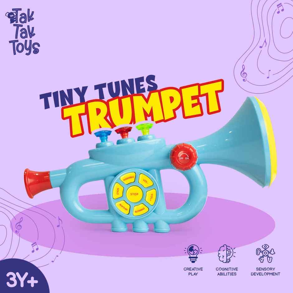 Tak Tak Toys Tiny Tunes Trumpet Musical Instrument Toy for Kids| Creative Development Toy