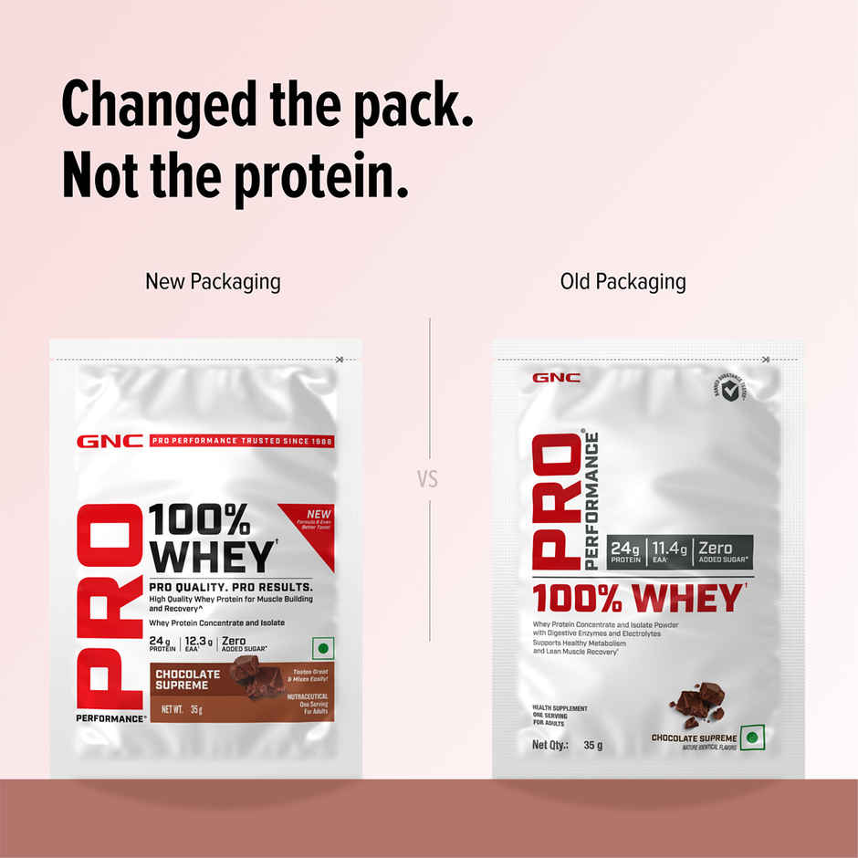GNC 6 Pro Performance Whey Protein Sachets + Free Shaker