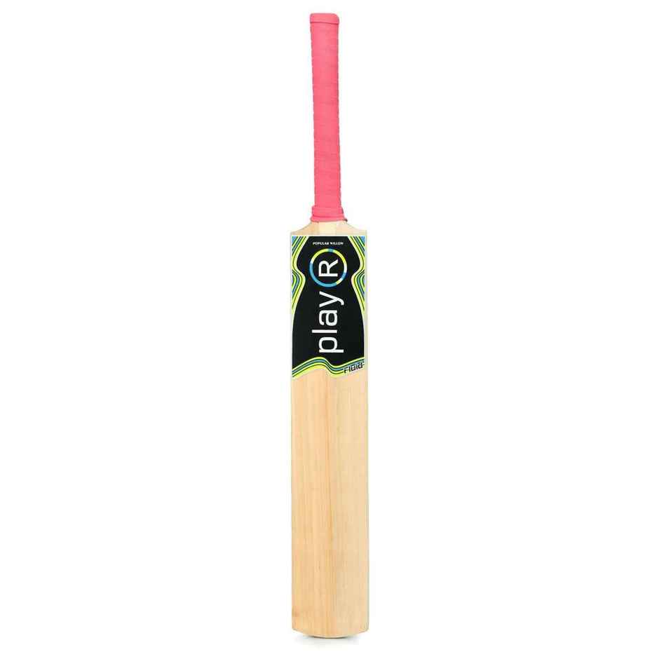Playr Unisex Adult Cricket Fluid Tennis Kashmir Willow Bat For All Season 6 - Fluorescent Yellow