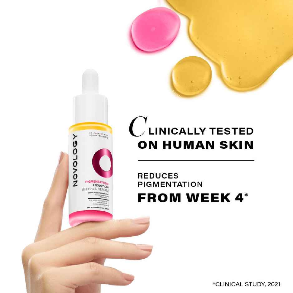 Novology Bi-Phasic Serum For Hyperpigmentation, Dark Spots & Acne Marks | Dry-Combination Skin