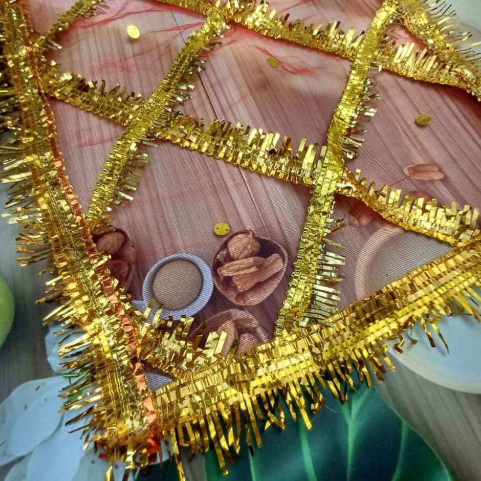 Gullak Mata Ki Chunri - Red | 12 x 24 inch