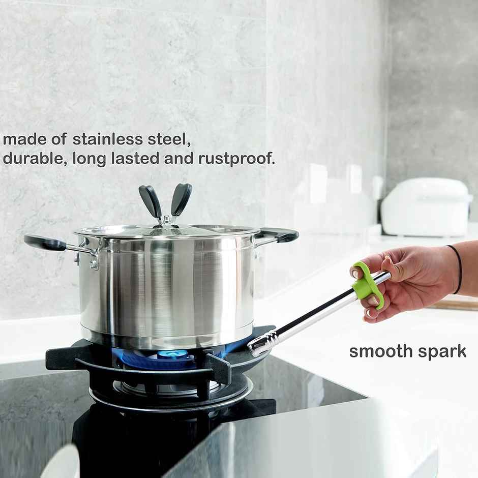 YouBee Stainless Steel Gas Stove Lighter | Long Lasting | Rust Proof | Color May Vary