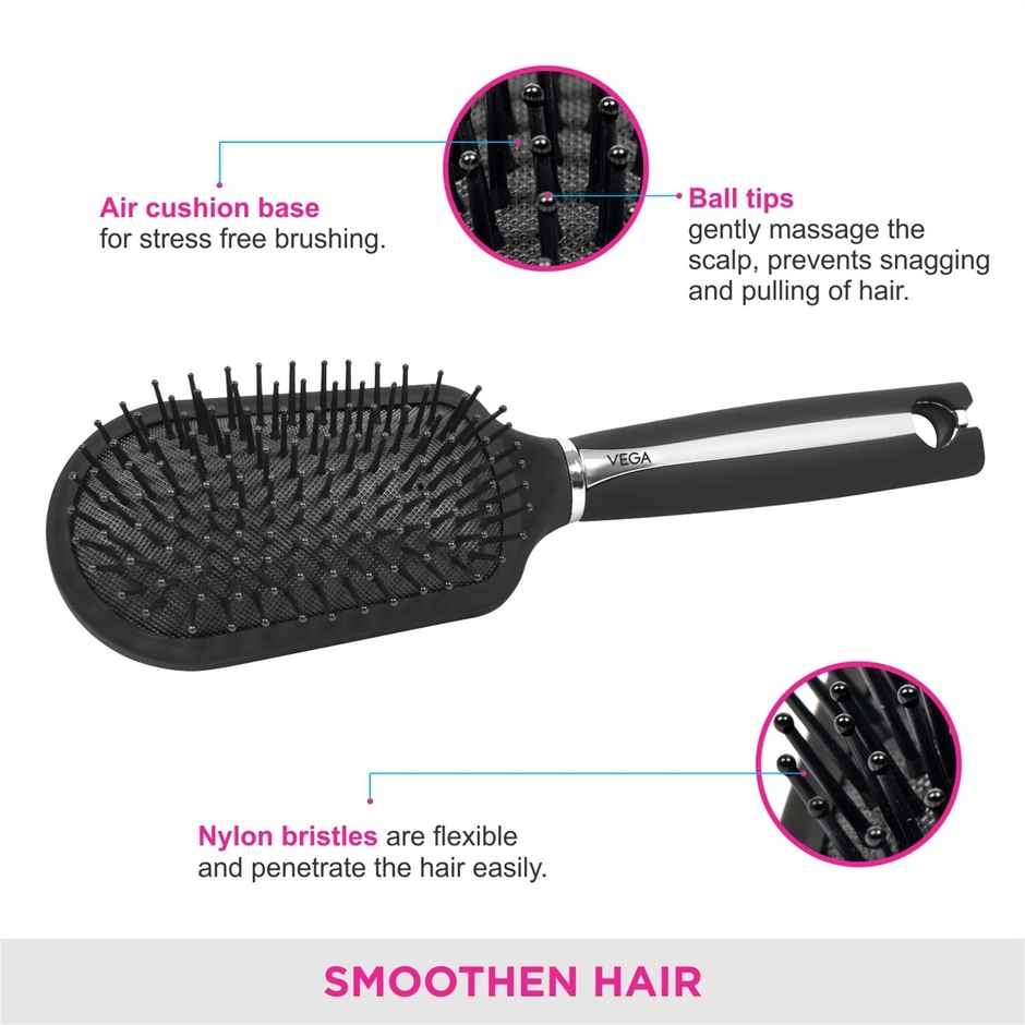VEGA Premium Collection Cushion Hair Brush for Men and Women|E16-CB