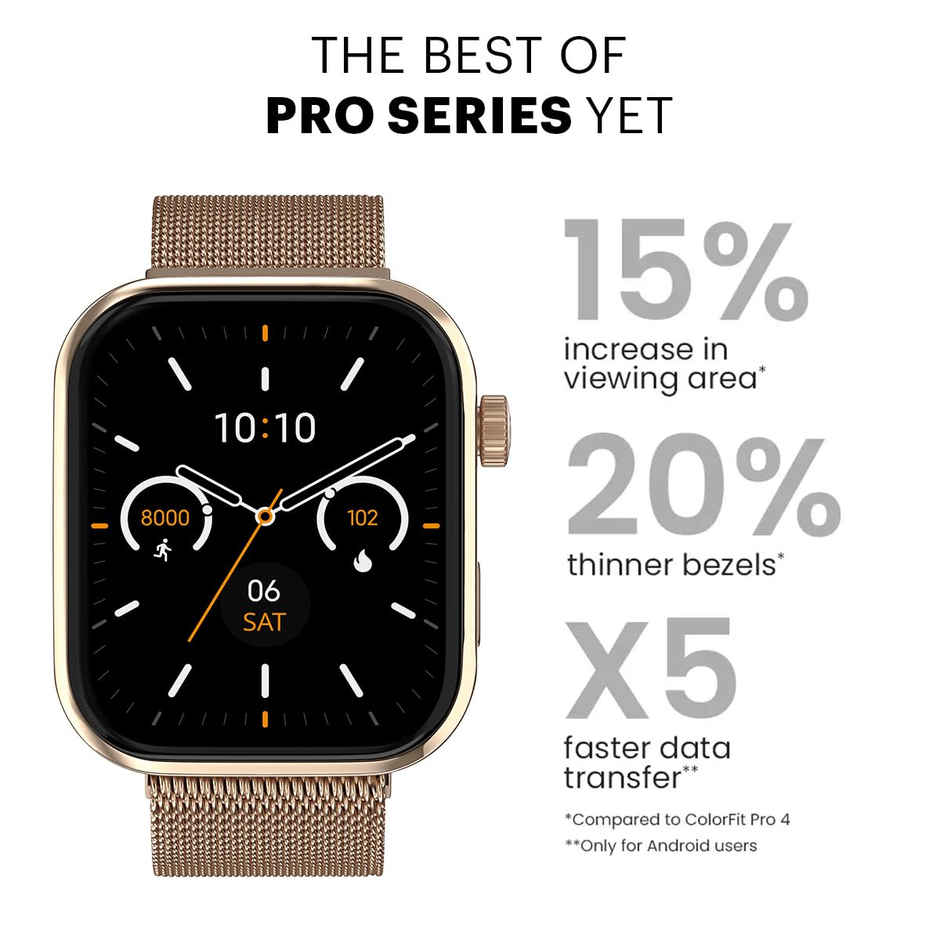 Noise ColorFit Pro 5 (44mm) Smartwatch - Elite Rose Gold