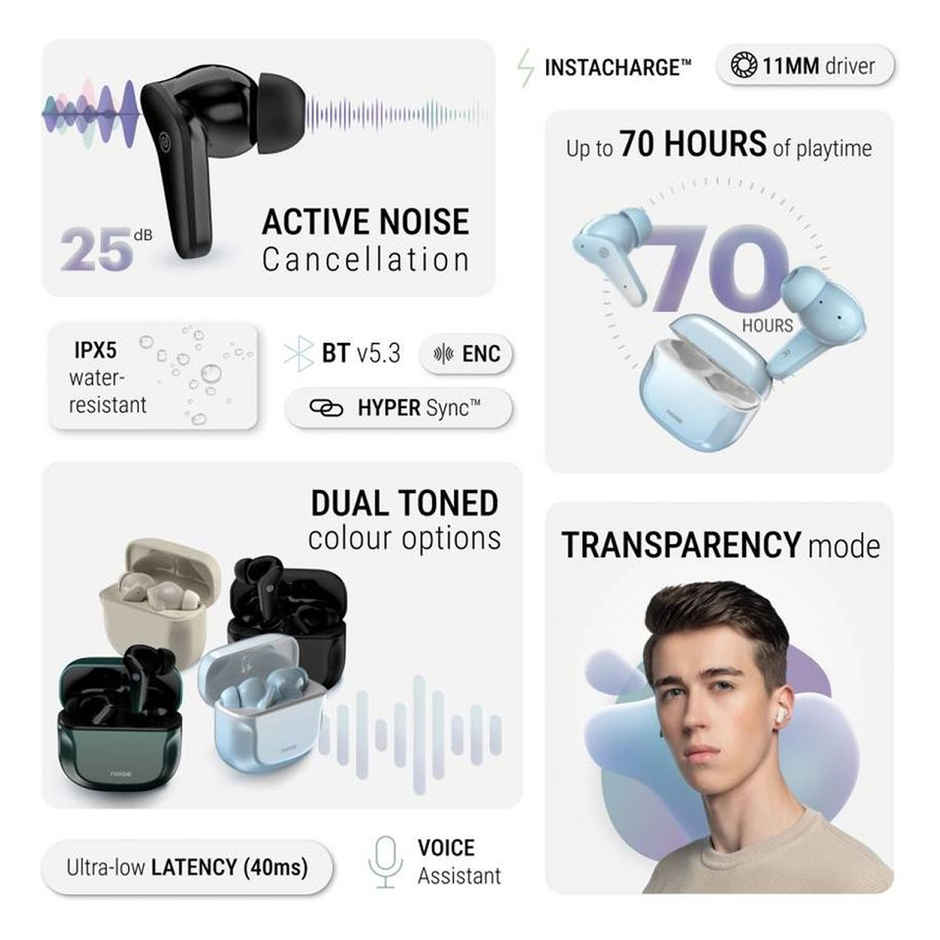 Noise Buds VS102 Pro Truly Wireless Bluetooth Earbuds - Aurora Green