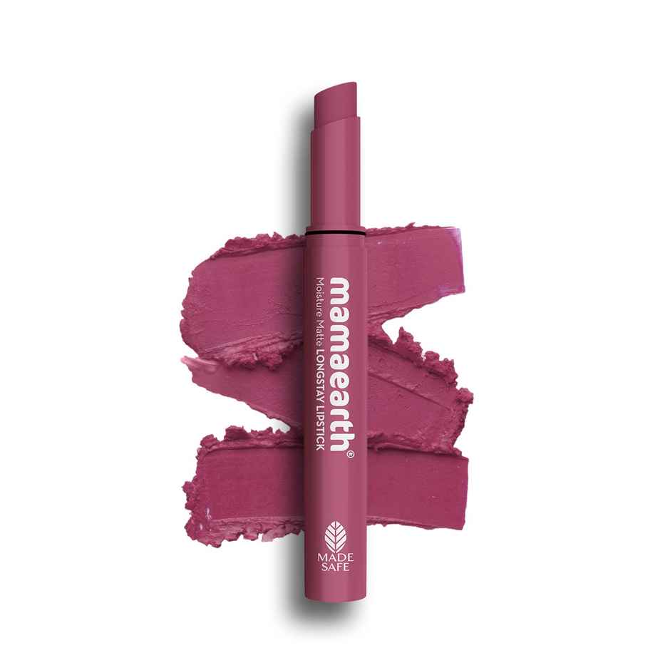 Mamaearth Moisture Matte Longstay Lipstick With Avocado Oil & Vitamin E - Pink Tulip