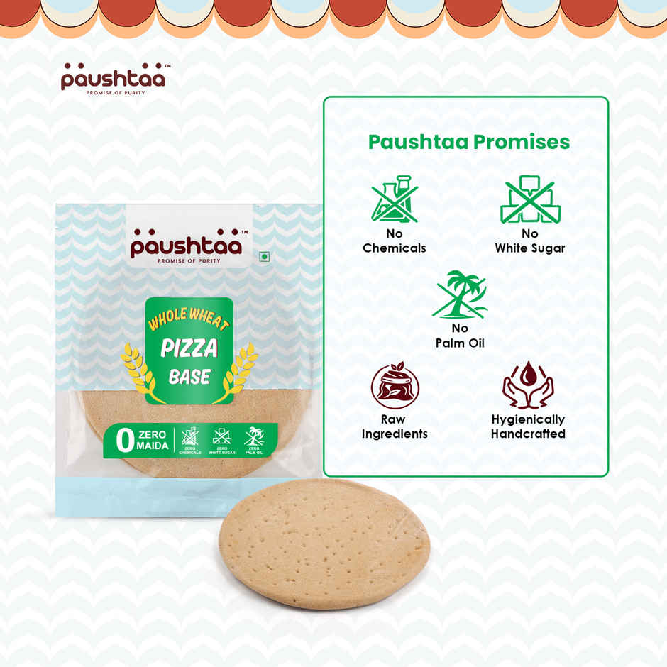 Paushtaa Whole Wheat Thin Crust Pizza Base