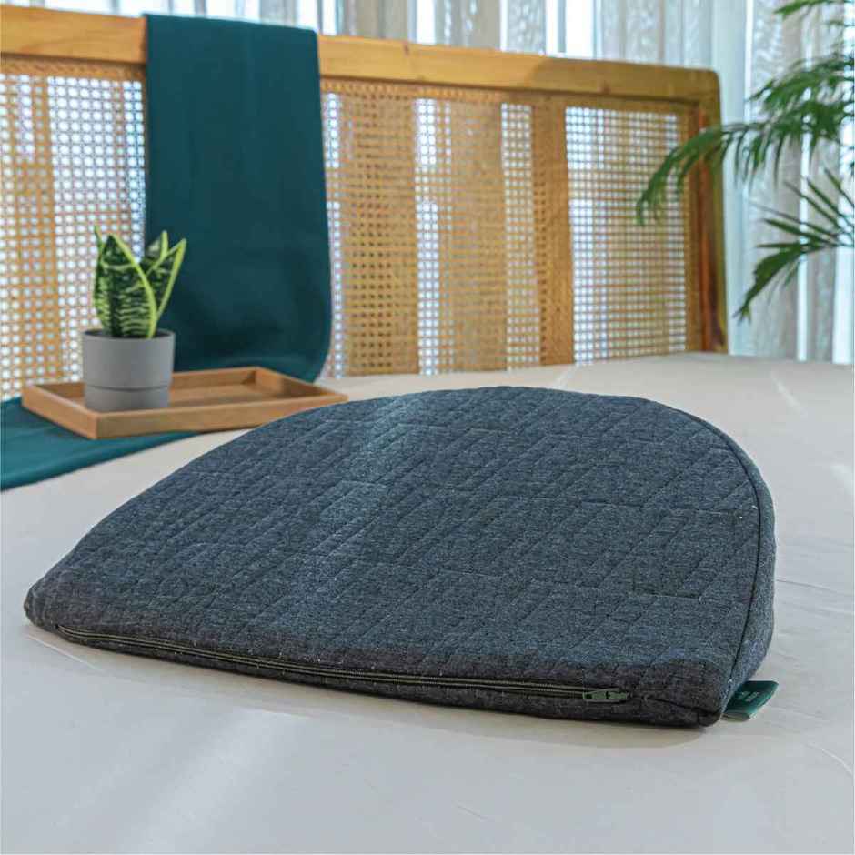 The White Willow Pregnancy Pillow | Memory Foam Wedge Cushion for Belly & Side Sleep Support - Grey