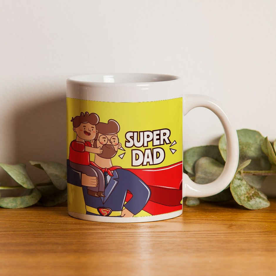 Mad Over Print Super Dad Mug