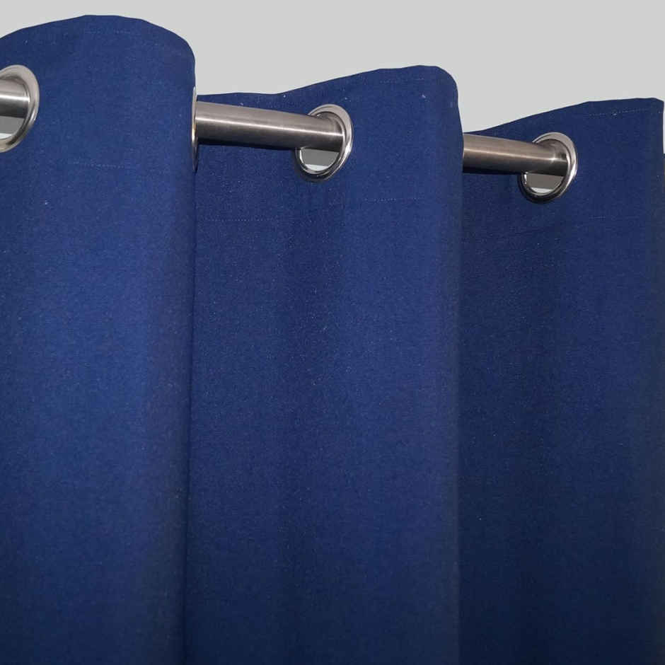 Lushomes Outdoor Curtain - Navy Blue | 8 Metal Eyelets | Balcony | 4.5 ft x 7.5 ft | 54 x 90 inch