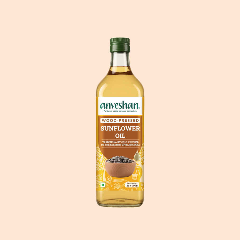 Anveshan Sunflower Wood Cold Pressed Oil | Healthy Cooking Oil