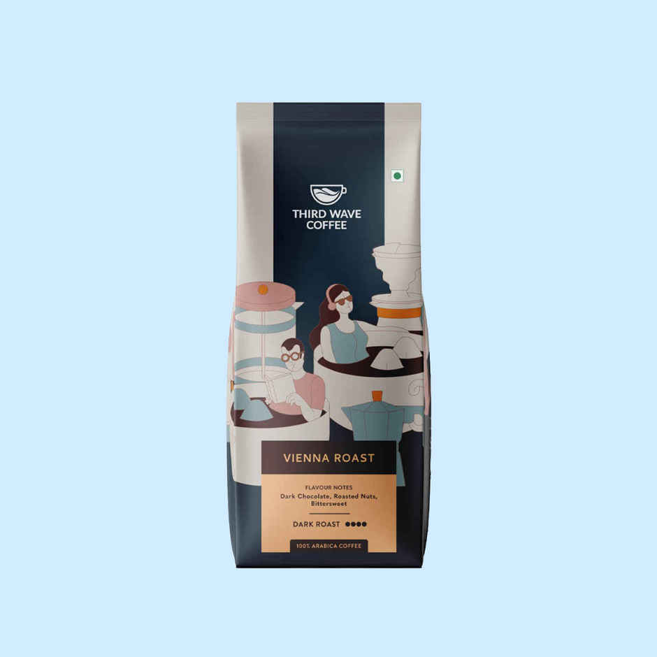 Third Wave Coffee Vienna French Press Medium Dark Roasted Ground Coffee