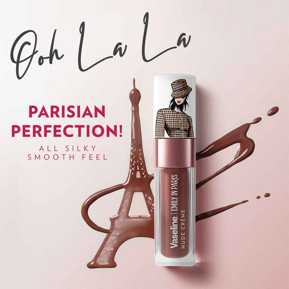 Vaseline Emily In Paris Nude Creme Lip Oil With Hyaluronic Acid & 24H Moisturisation