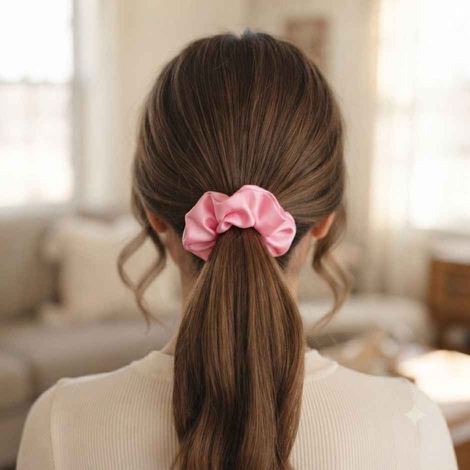 The Opal Factory Hair Accessories | Satin Scrunchies for Kids | Bright Multi | Mini