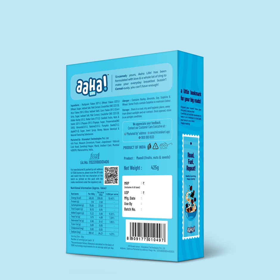 Aaha life Muesli Fruit Nuts & Seeds