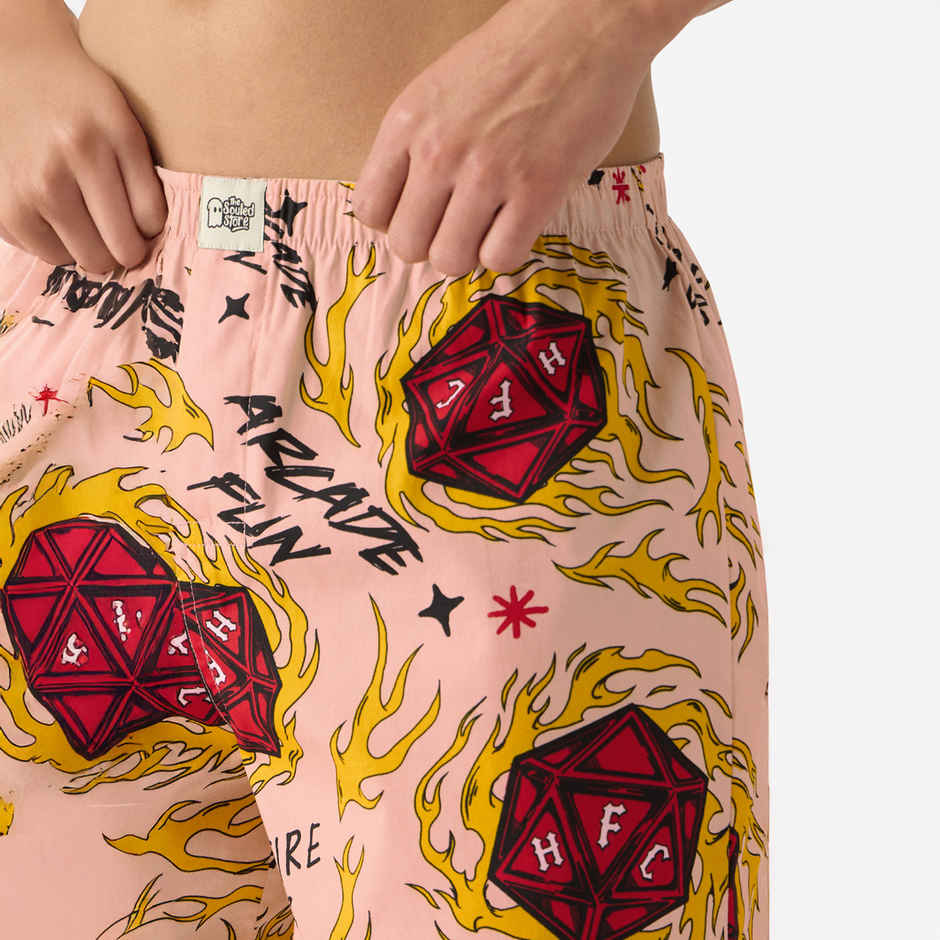 The Souled Store Men's Stranger Things Hellfire Club Boxer Shorts | Pink - M