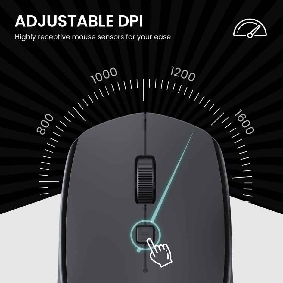 Portronics Toad 23 Wireless Optical Mouse | Black