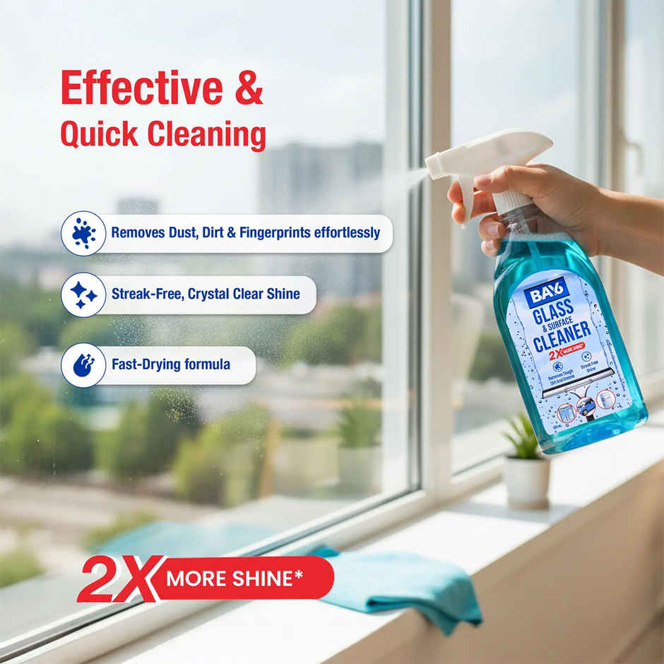 BAY6 Glass and Surface Cleaner Tough Dirt & Grease Removal