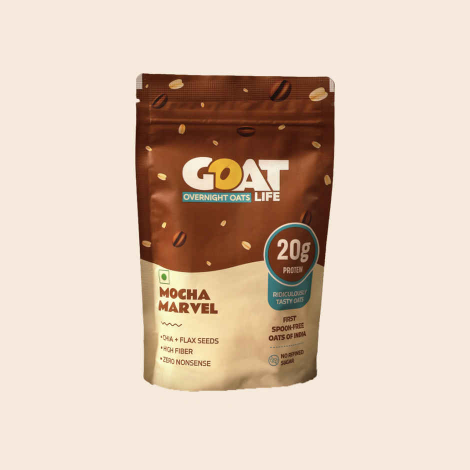 GOAT Life Mocha Marvel High-Protein Overnight Oats