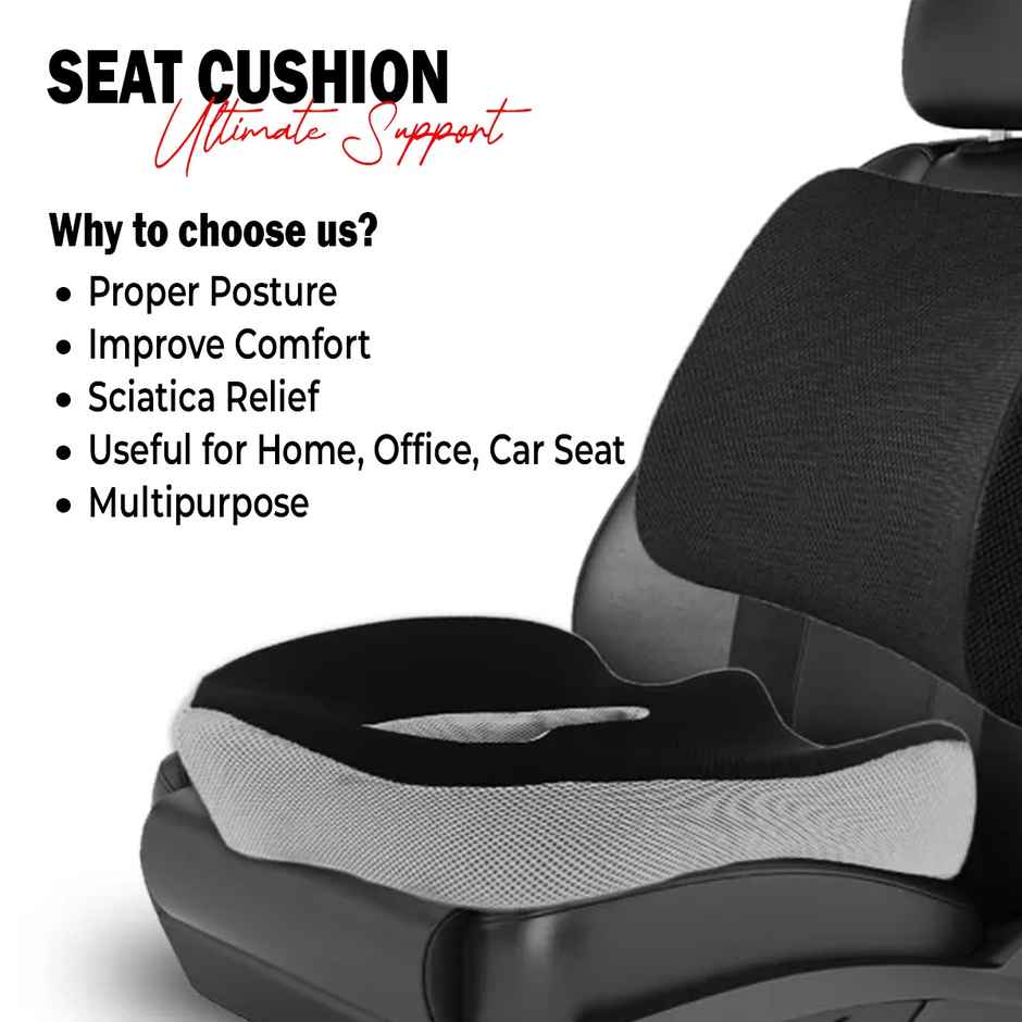 Crab Seat Cushion | Ultimate Ergonomic Support & Sciatica Relief for Home, Office & Car Comfort