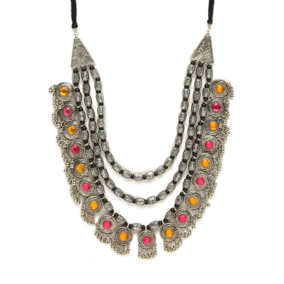 YouBella Afghani Tribal Latest Design Jewellery Jewellery Set for Women (Multi-colour)