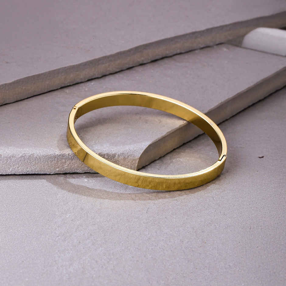 NVR Men's Gold Kada Bracelet | NVR2103