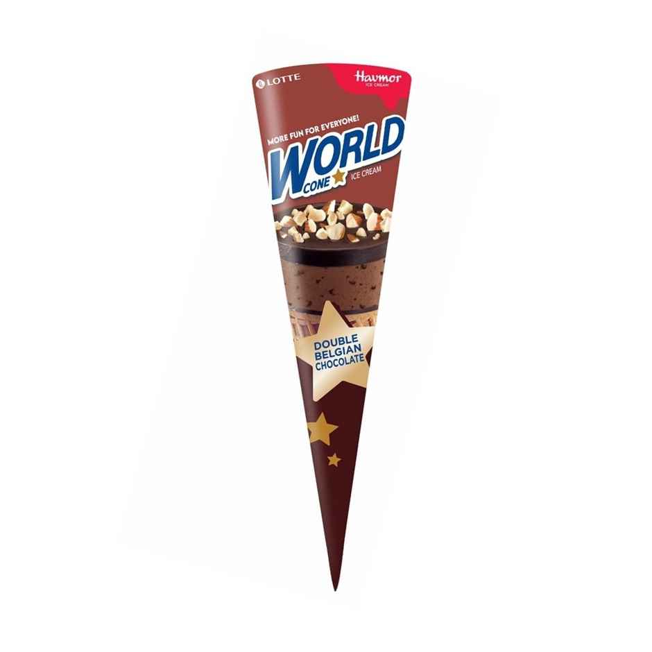 Lotte World Cone Double Belgian Choco Ice Cream Cone