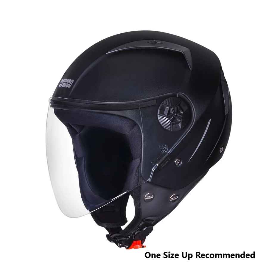 Studds Vogue Isi Certified Open Face Motorcycle Helmet For Men And Women With Visor (Black - L)
