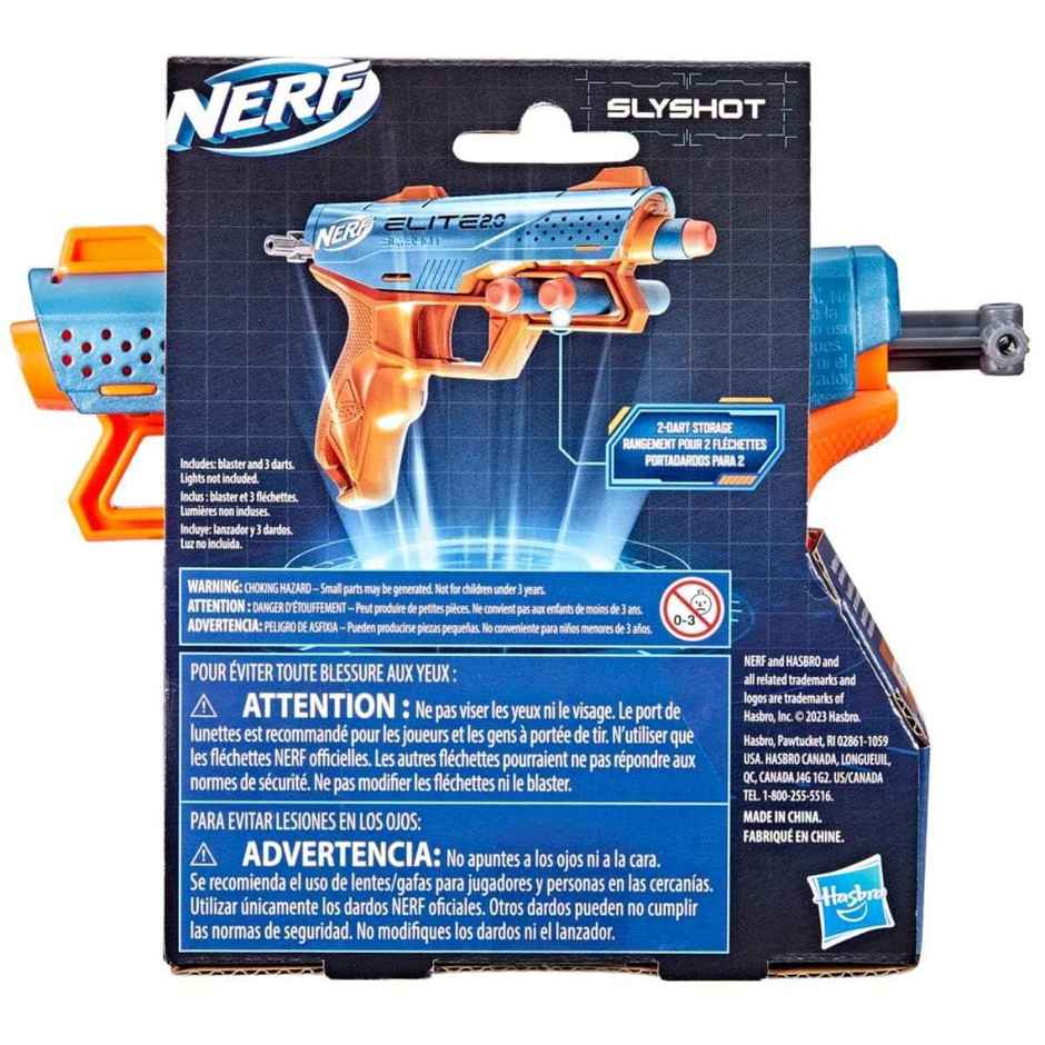 Nerf Elite 2.0 Sly Shot Blaster: Compact Foam Dart Shooter for Fun Play | Toy Gun