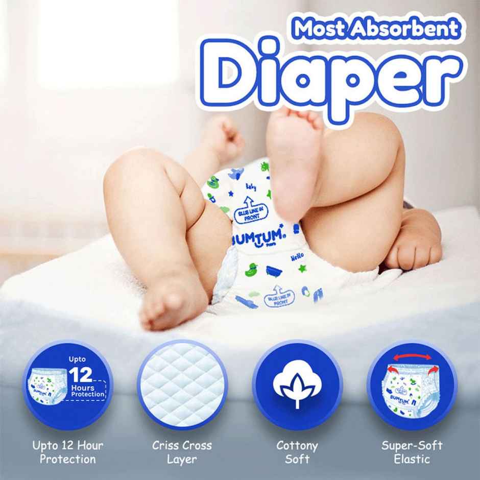 Bumtum Baby Diaper Pants With Leakage Protection - 6 To 11 Kg Medium