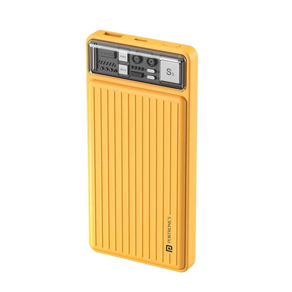 Portronics Luxcell 10000 mAh 22.5W Fast Charging Power Bank - Yellow