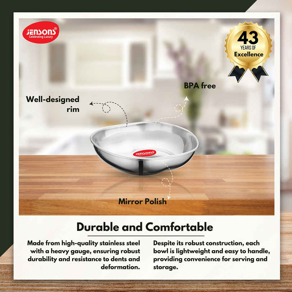 Jensons Stainless Steel Designer Dessert Bowl 11 cm