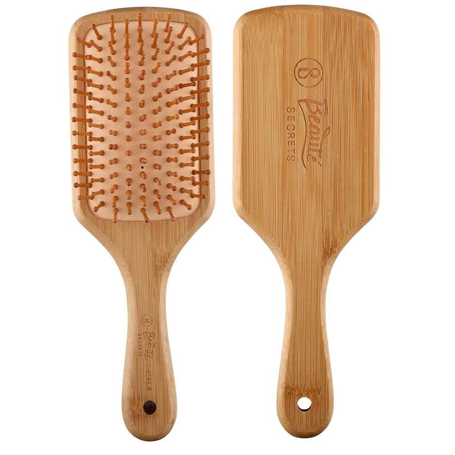 Beaute Secrets Bamboo Hair Brush with Bamboo Bristles