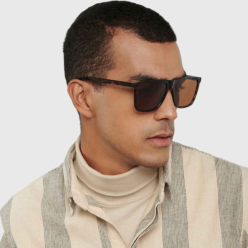 Vincent Chase By Lenskart Unisex Plastic Wayfarer Sunglasses | Brown - L