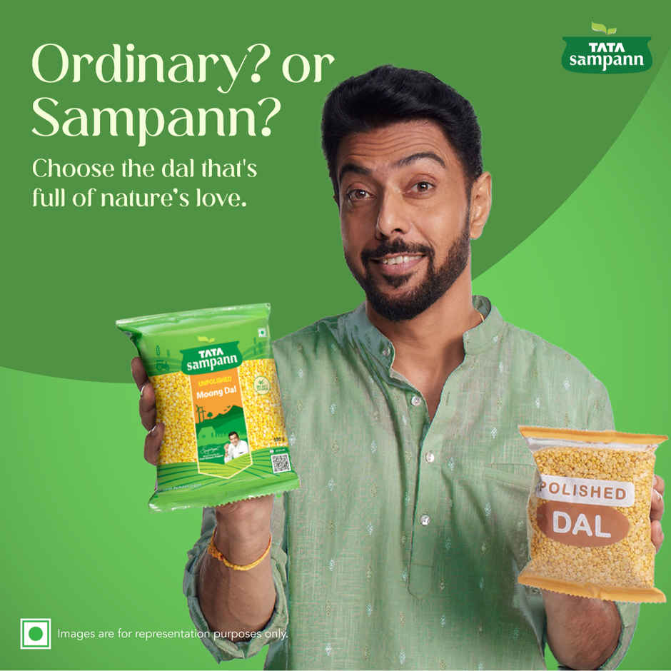 Tata Sampann Unpolished Moong Dal(500gms) & Tata Sampann Unpolished Toor Dal/Arhar Dal(1kg) Combo