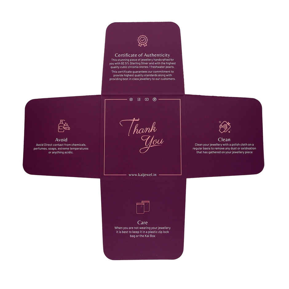 Kai Jewel Silver Floral Solitaire Pendant with Chain