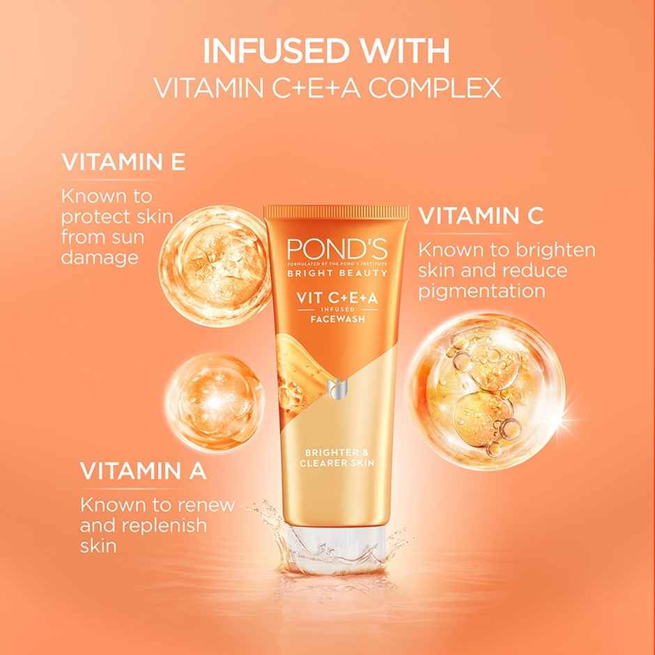 Pond's Bright Beauty Vit C+E+A Gel Face Wash