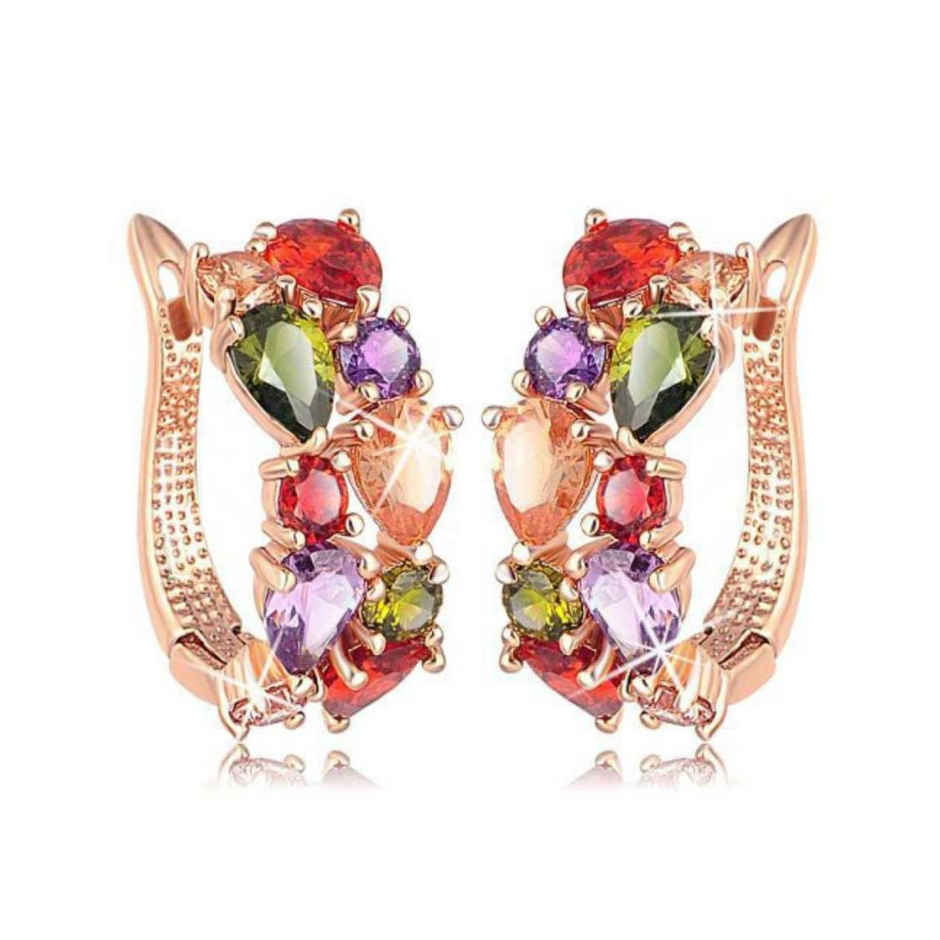 YouBella Valentine Gifts:Gracias Collection Exquisite Rose Gold Plated Earrings for Women and Girls