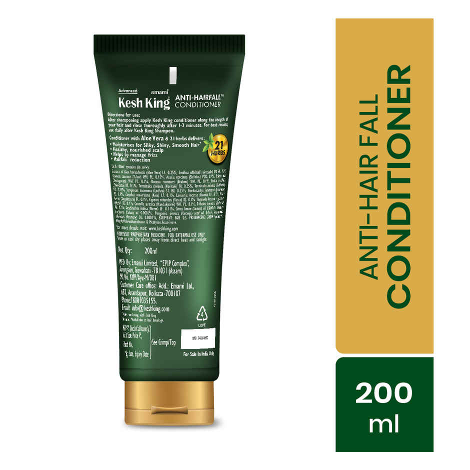Kesh King Anti Hairfall Conditioner | Aloe Vera & 21 Herbs| No Paraben & No Silicone