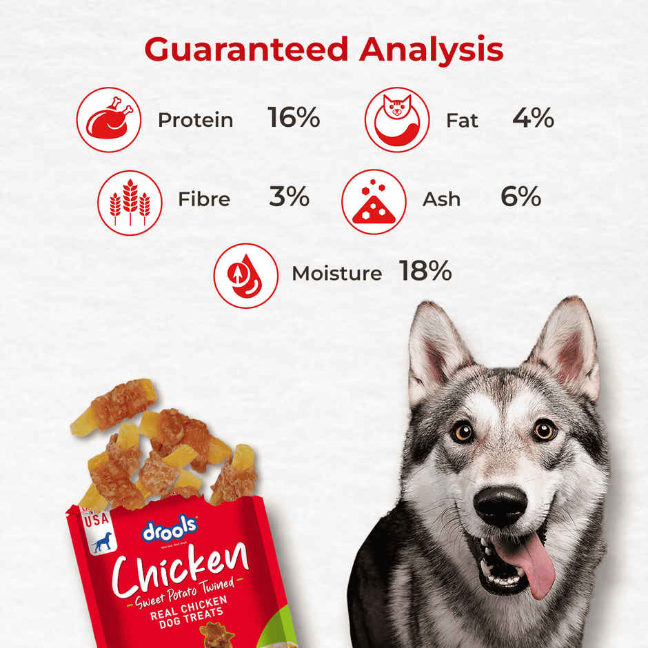 Drools Sweet Potato Twined Dog Treats, Best For Training & Bonding | For Puppy & Adult