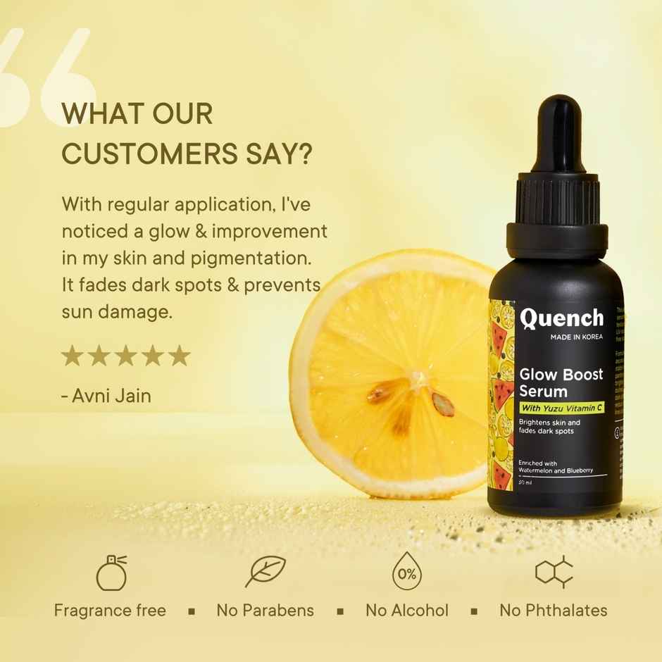 Quench Vitamin C Glow Boost Korean Face Serum With Yuzu Fine & Watermelon