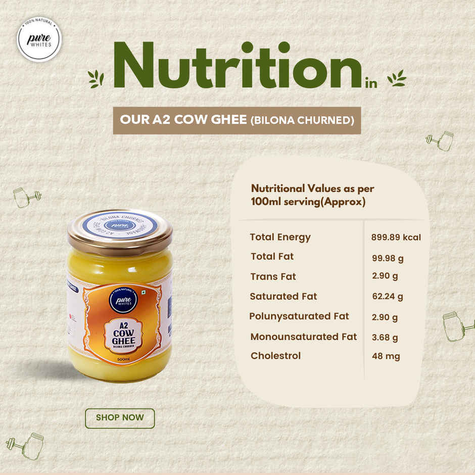 PURE WHITES A2 Cow Ghee