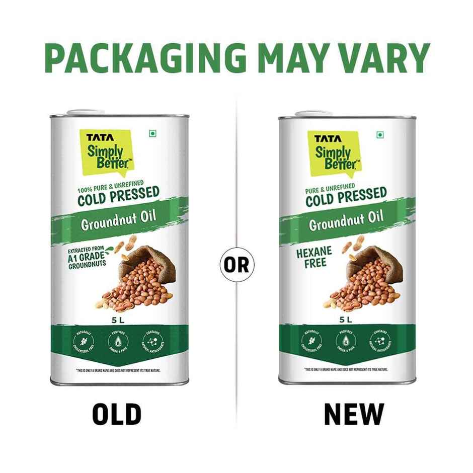 Tata Simply Better Groundnut (Peanut) Cold Pressed Oil | Pure & Unrefined Healthy Cooking Oil