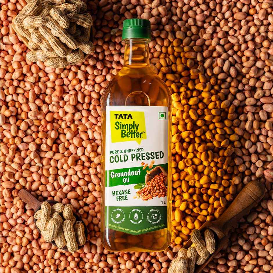 Tata Simply Better Groundnut (Peanut) Cold Pressed Oil | Pure & Unrefined Healthy Cooking Oil