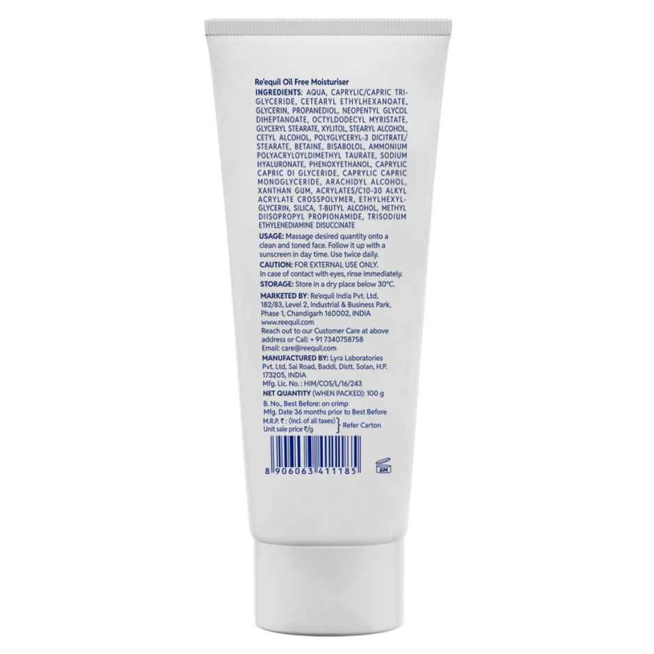 Re'Equil Oil Free Moisturiser For Normal, Oily & Combination Skin