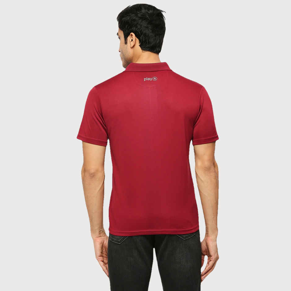 Playr Men's Adult Training Method Polo 100% Polyester for All Season | Maroon | L