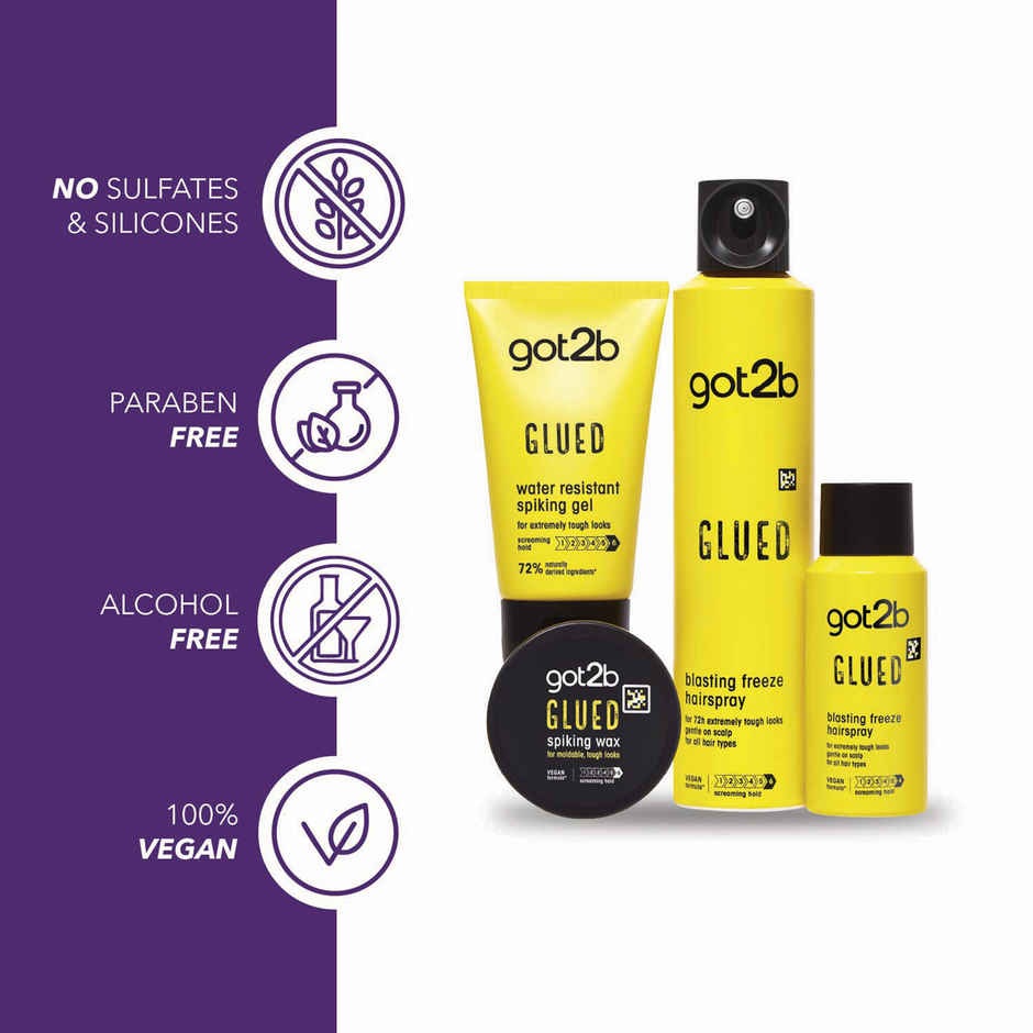 Glued Blasting Freeze Hairspray With Ultra Strong Hold & Lasts upto 72 Hrs